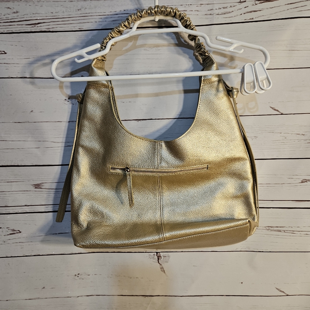 Laggo Leather Gold Bella Hobo Bag NWOT